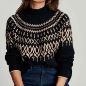 Women's Navy & Gold Joules Evie Sweater, NWOT Size 10